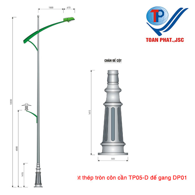 Cột đèn TP05-D-DP01